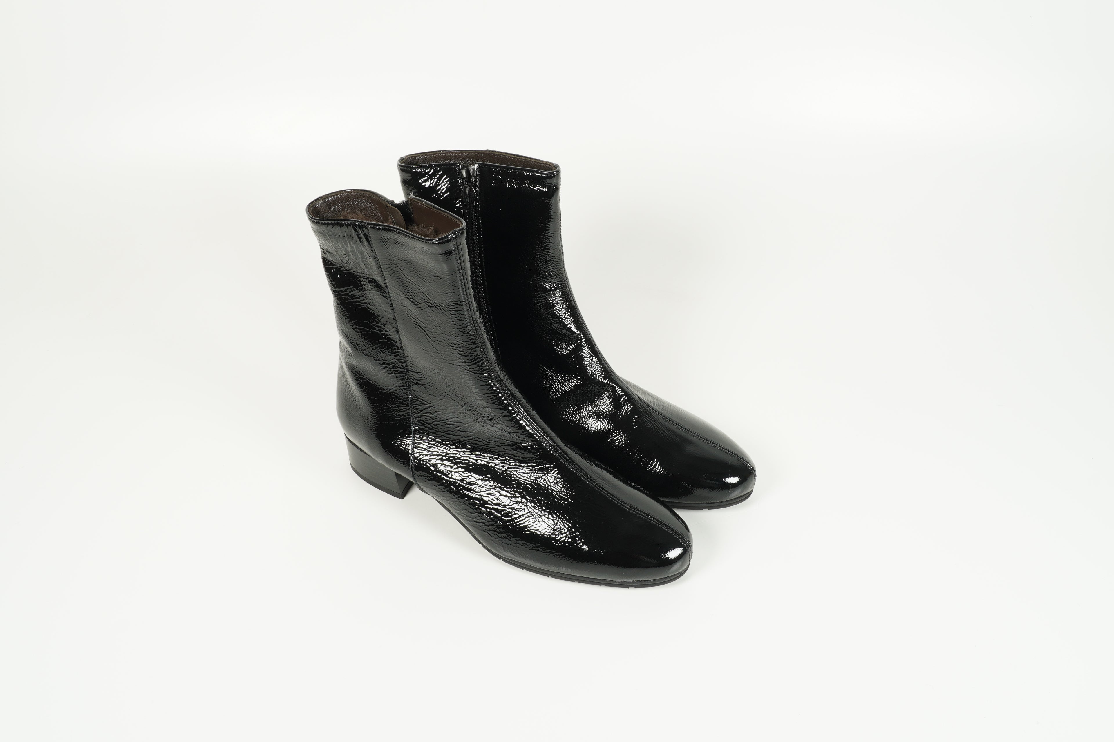Stiefelette gefüttert Schwarz