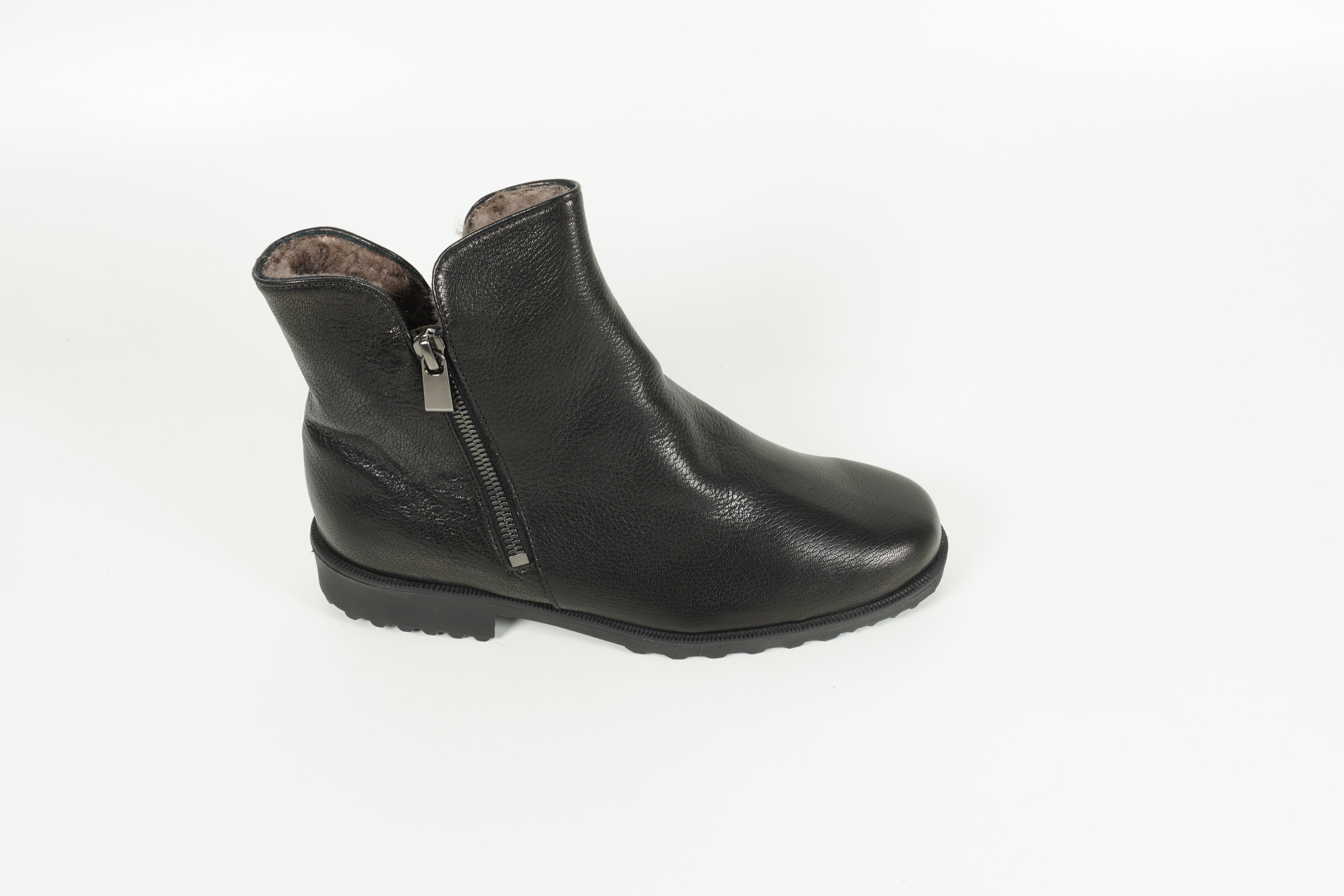 Stiefelette gefüttert Schwarz
