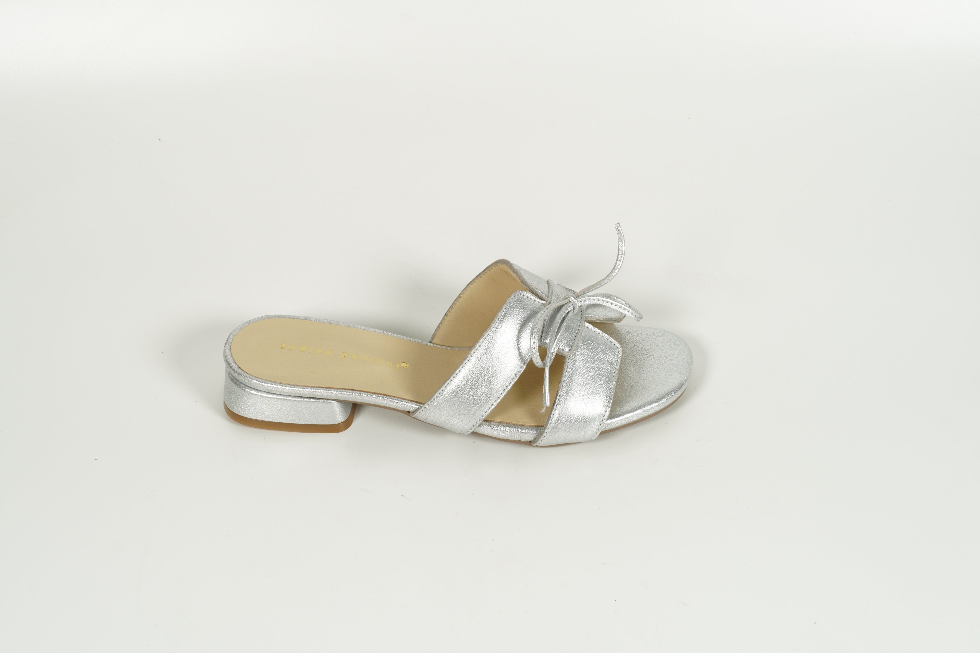 Pantolette Silber