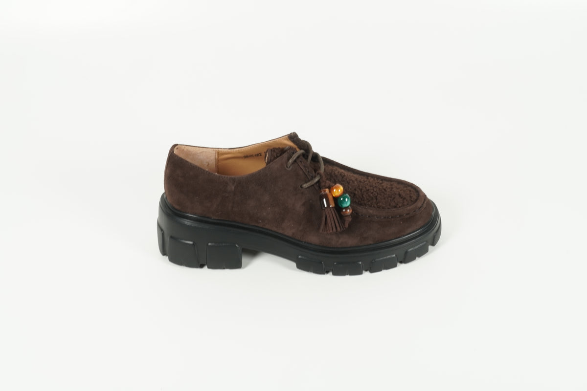 Schnürschuh Braun