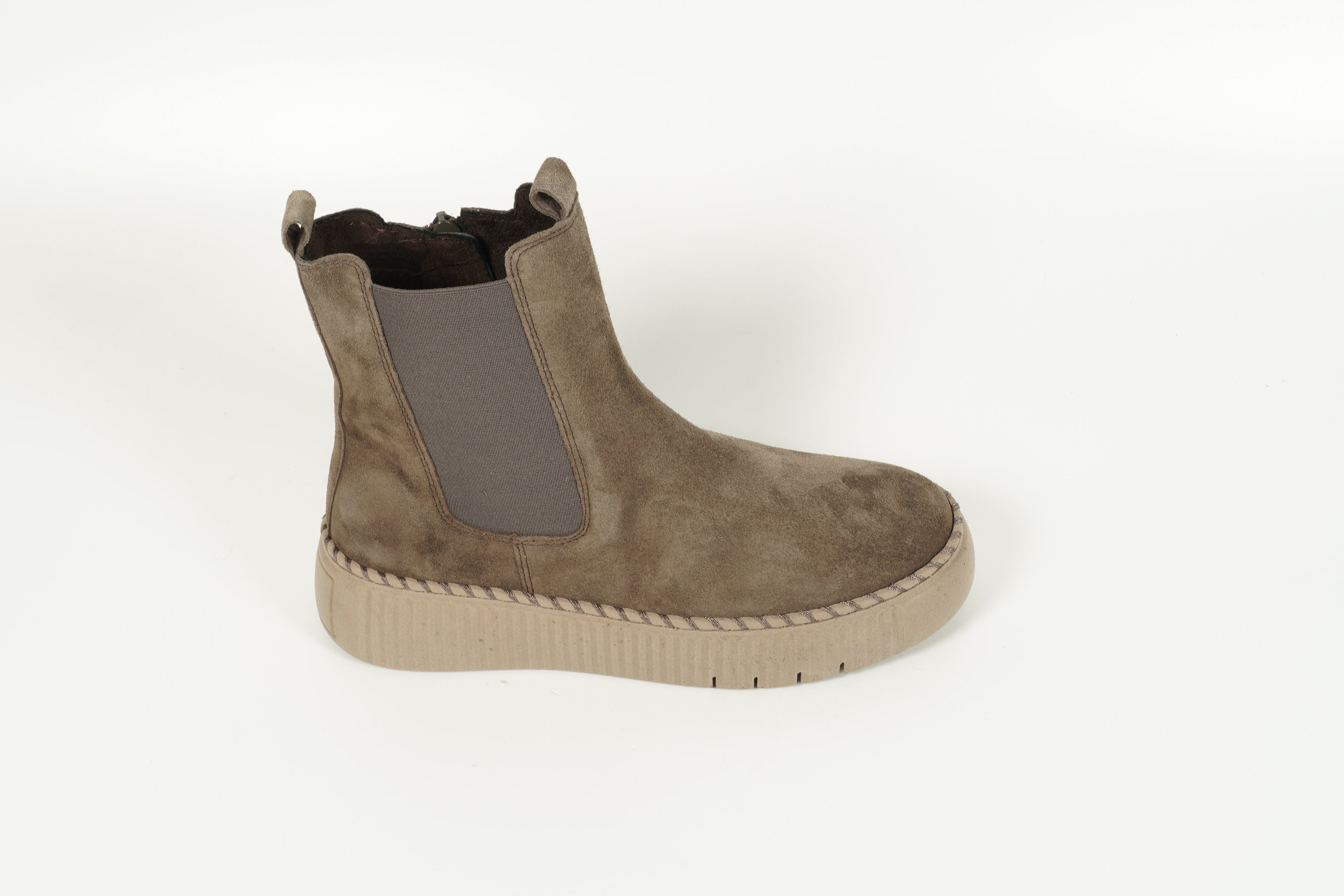Stiefelette Grau