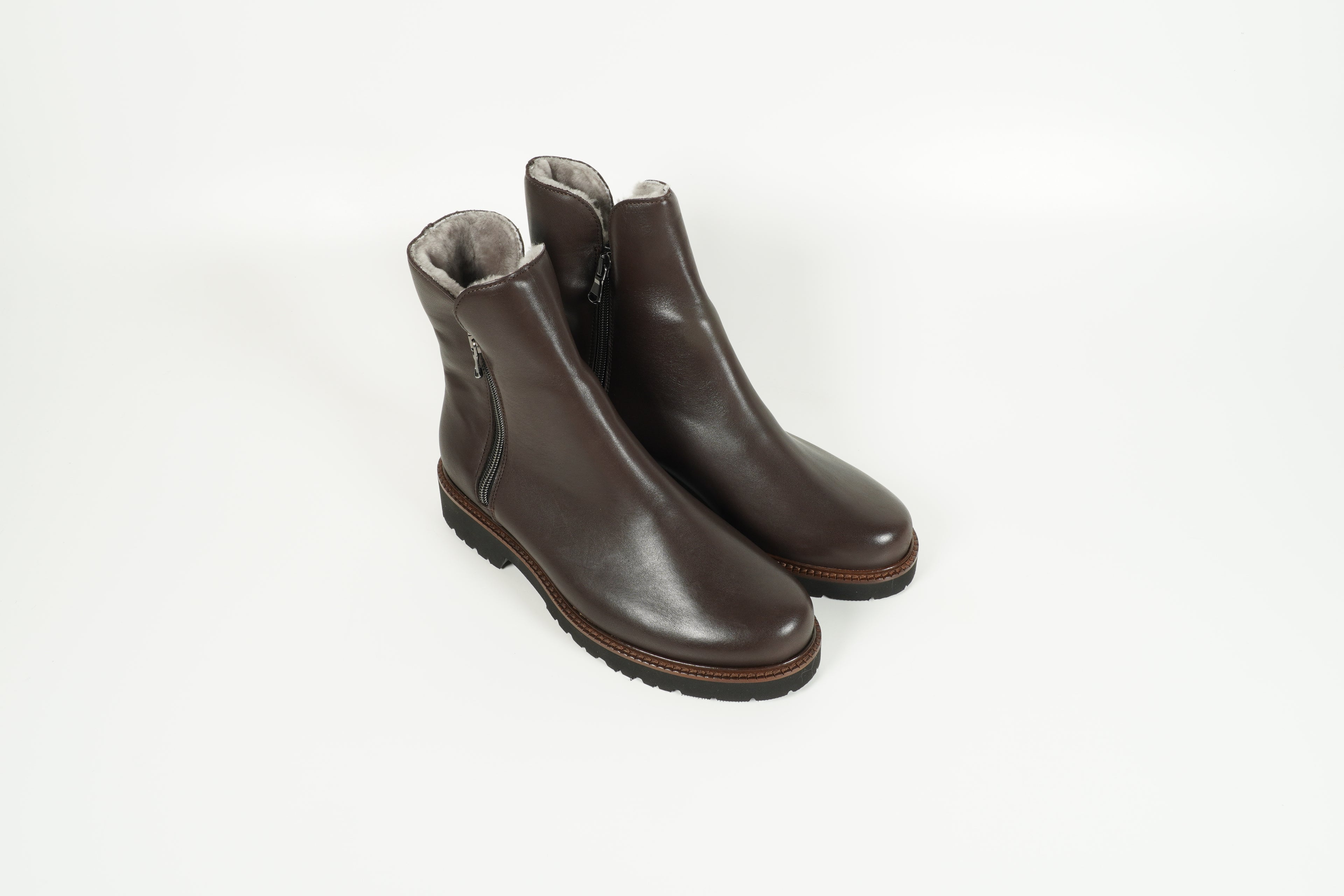 Stiefelette gefüttert Braun