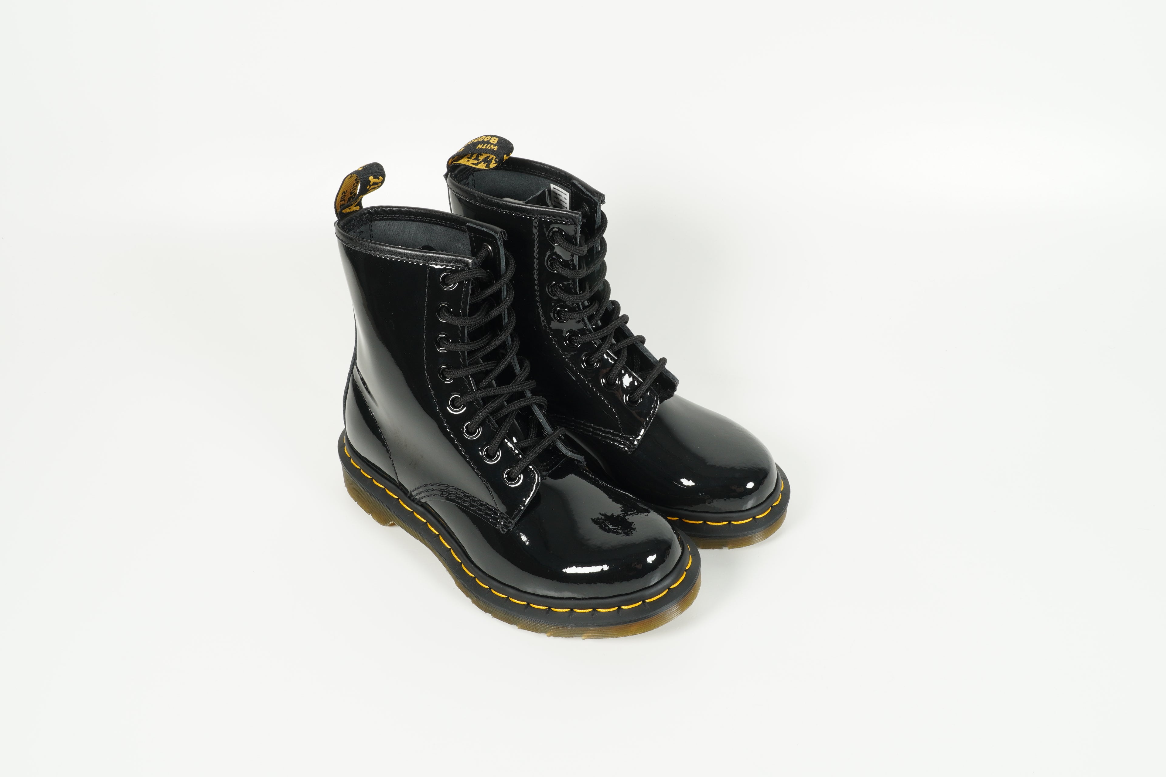 Stiefelette Schwarz Lack