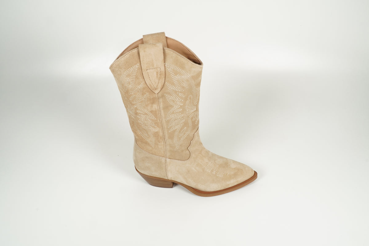 Beige Western Boot