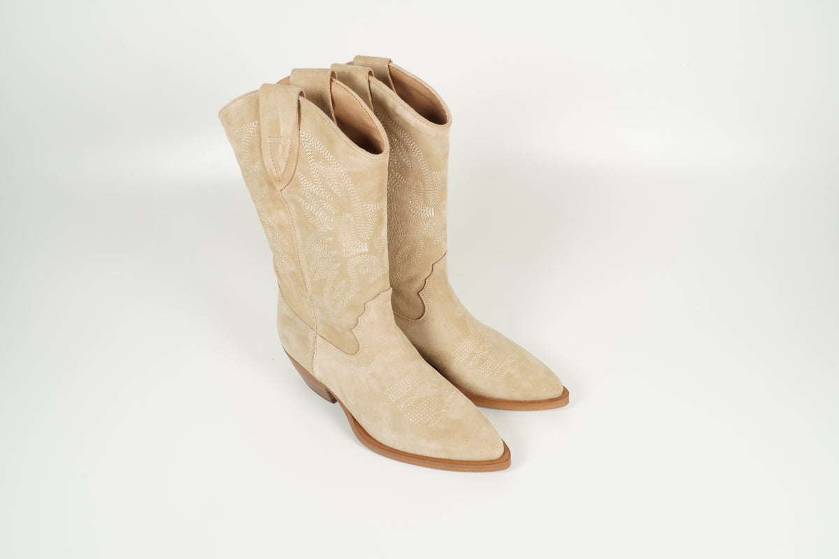 Beige Western Boot