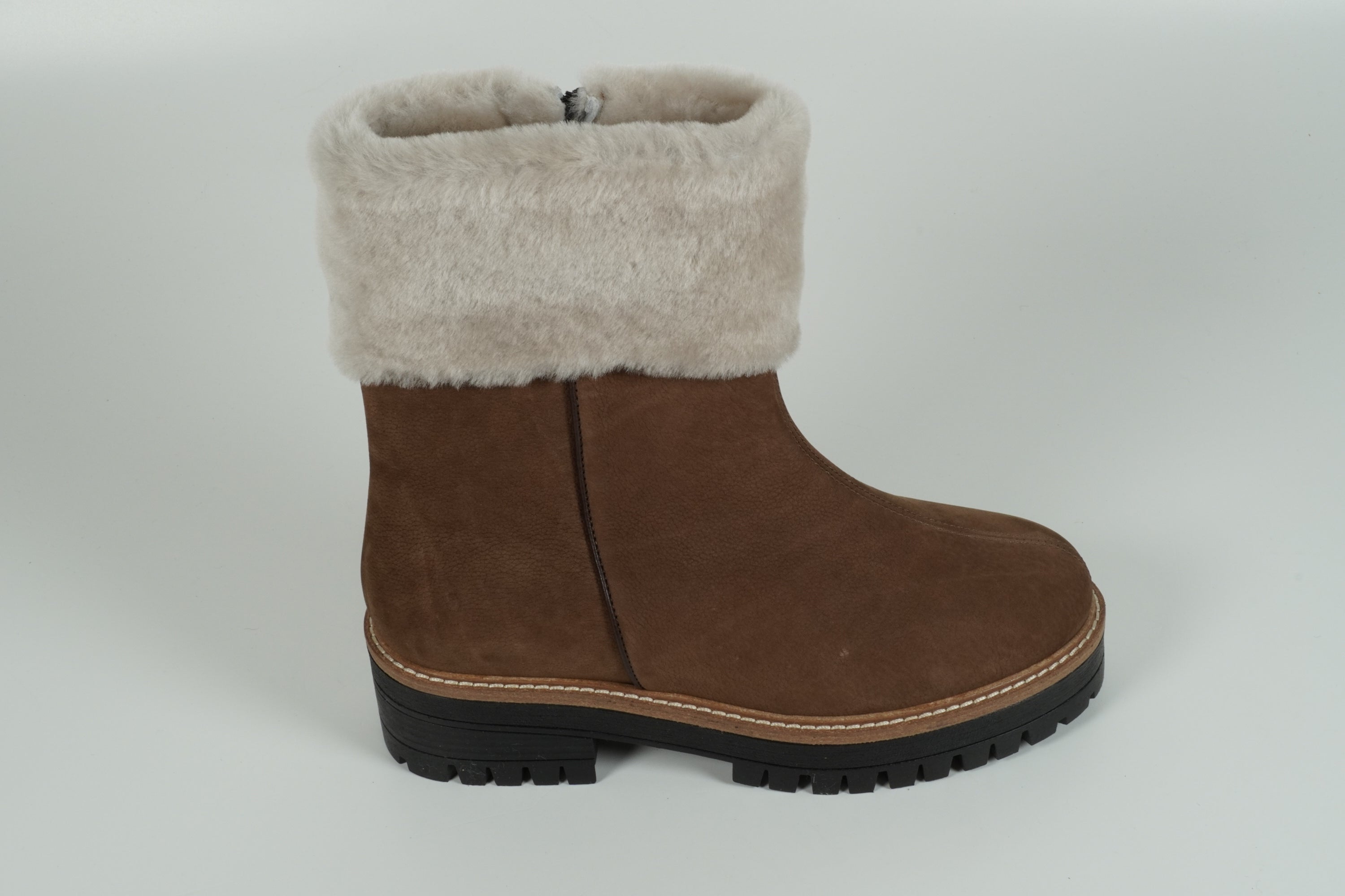 Bottines doublées marron