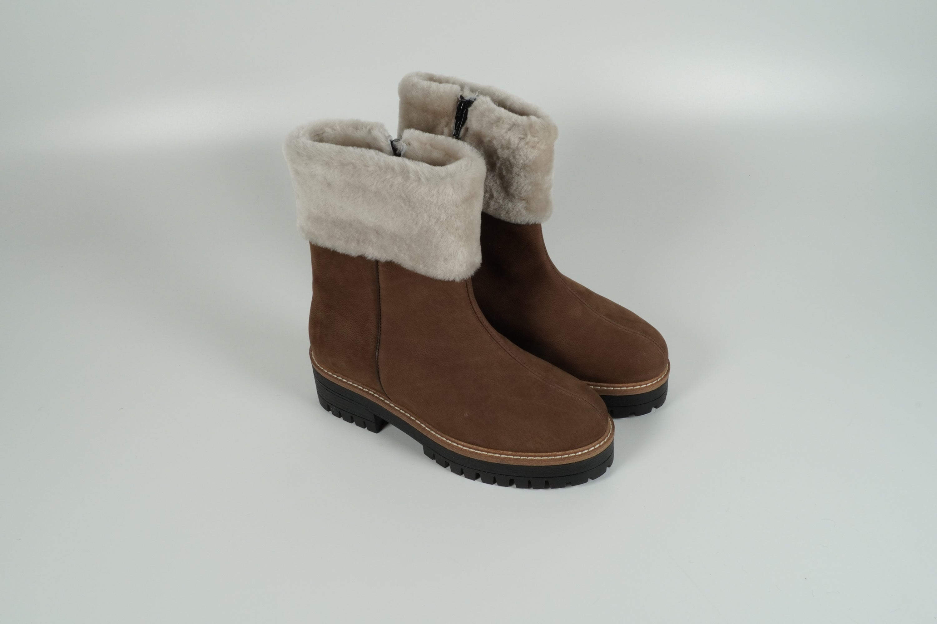 Bottines doublées marron