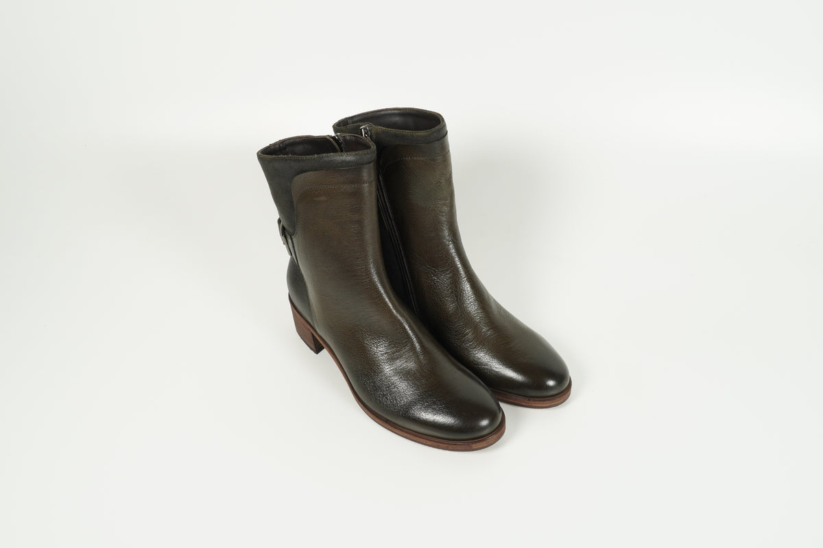 Stiefelette Grün