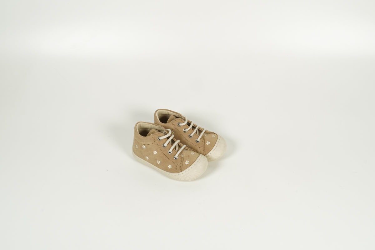 Beige walking shoes