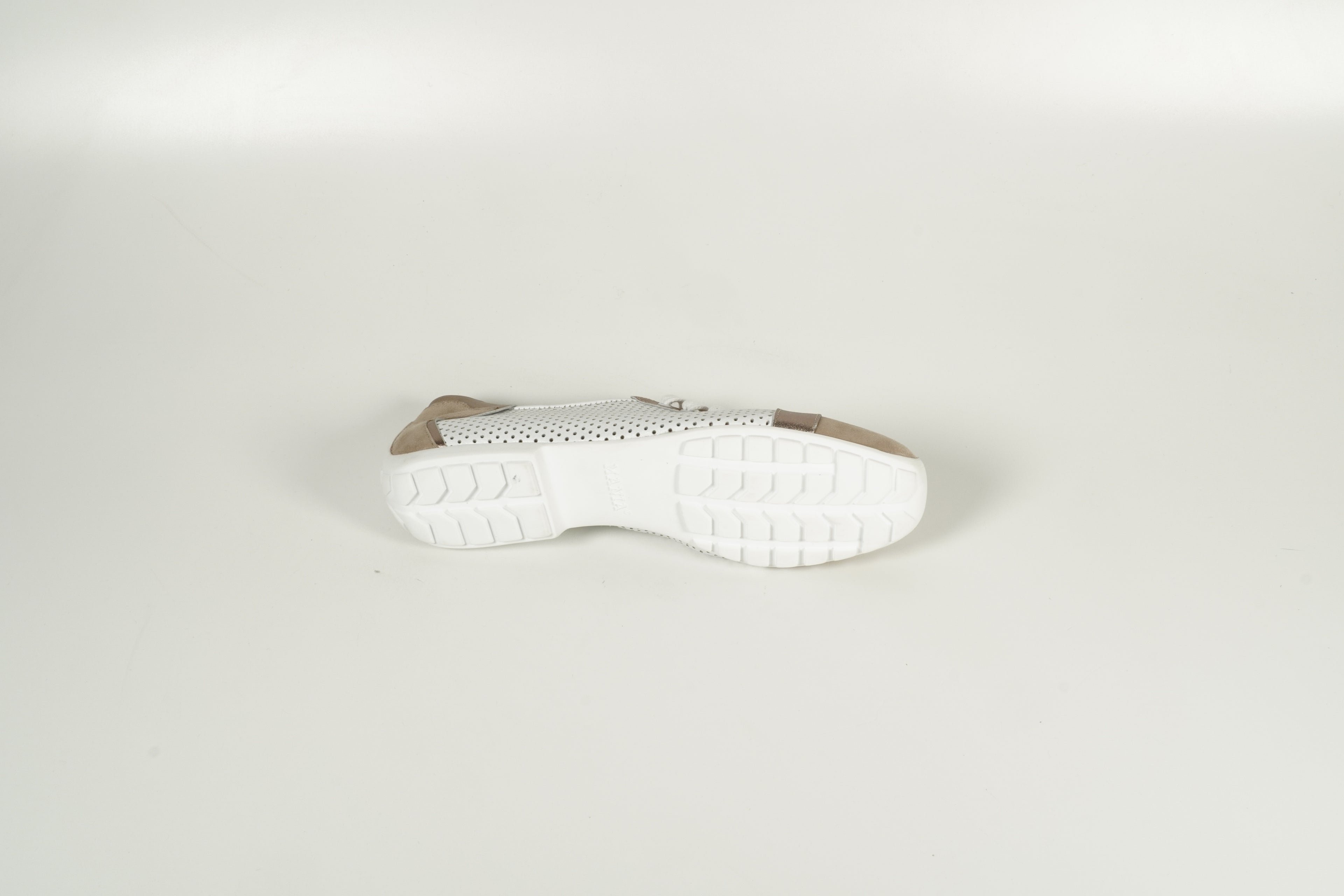 White lace-up shoe