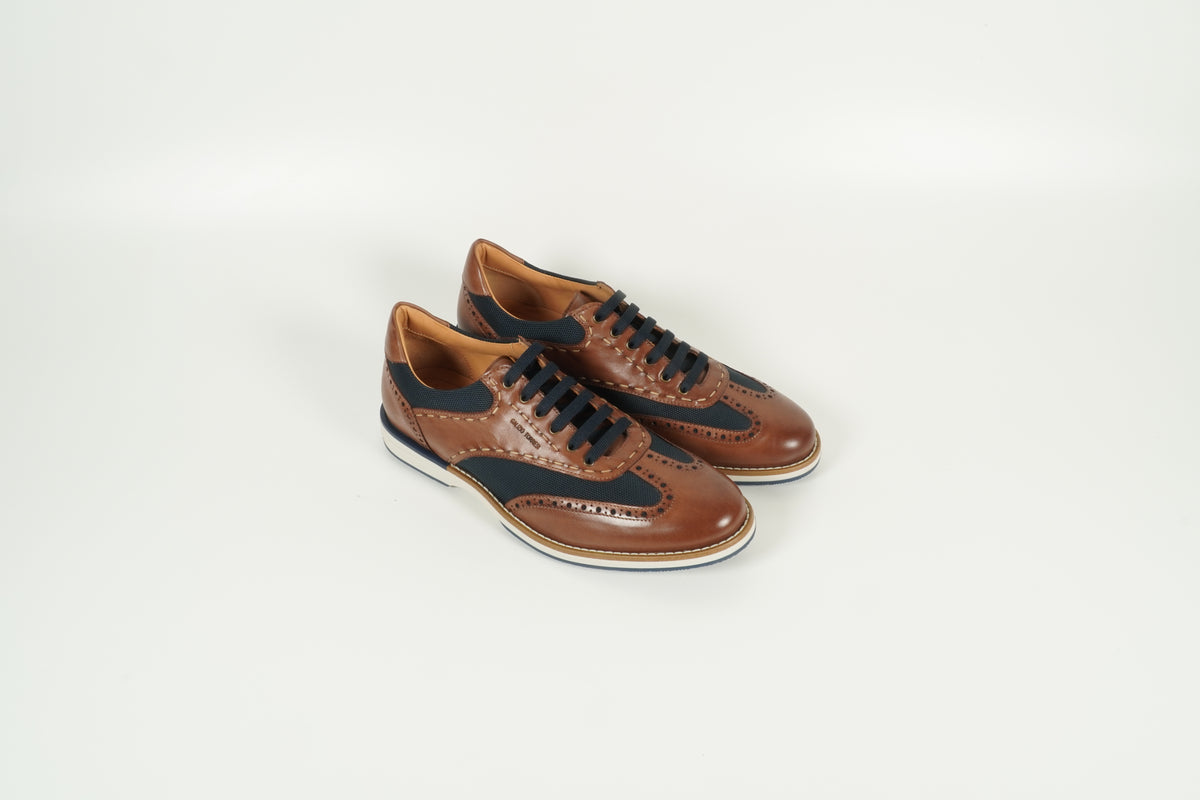 Schnürschuh Blau
