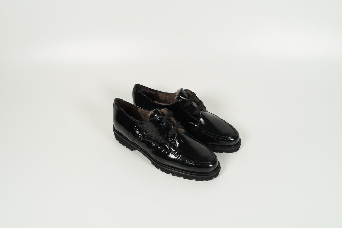 Schnürschuh gefüttert Schwarz