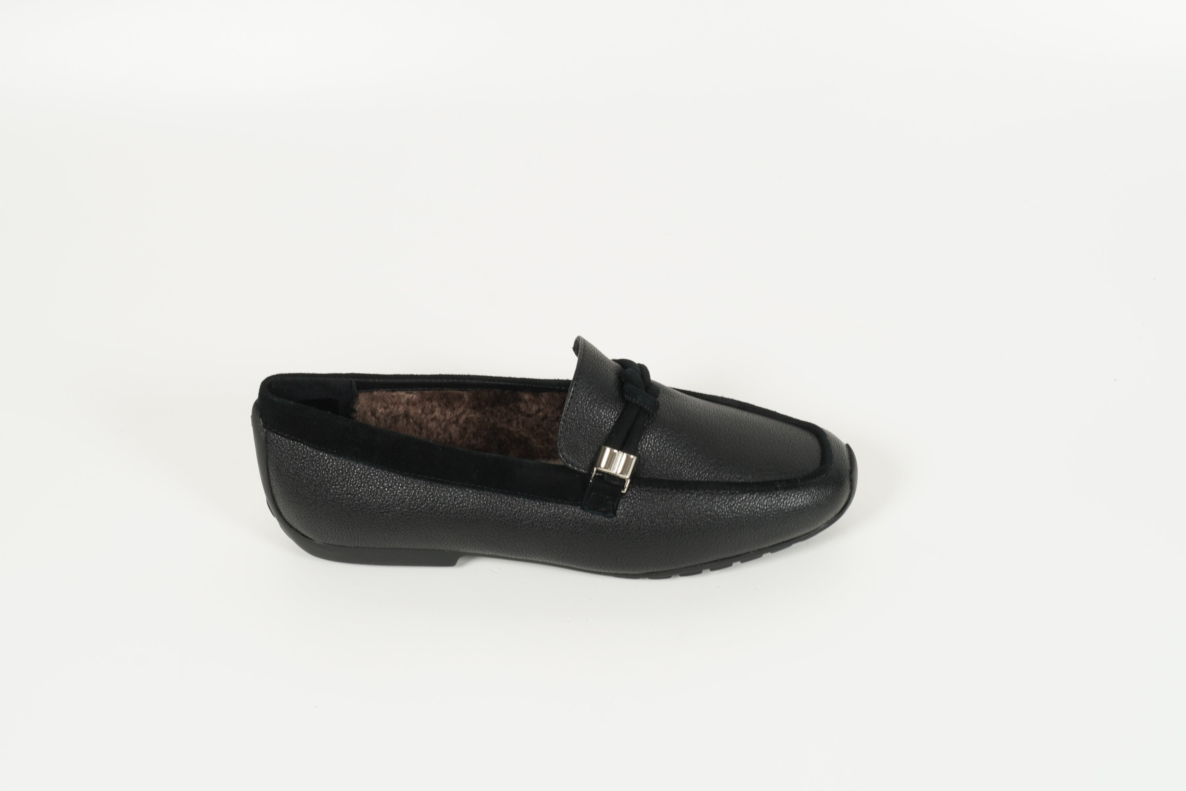 Moccasin gefüttert Schwarz