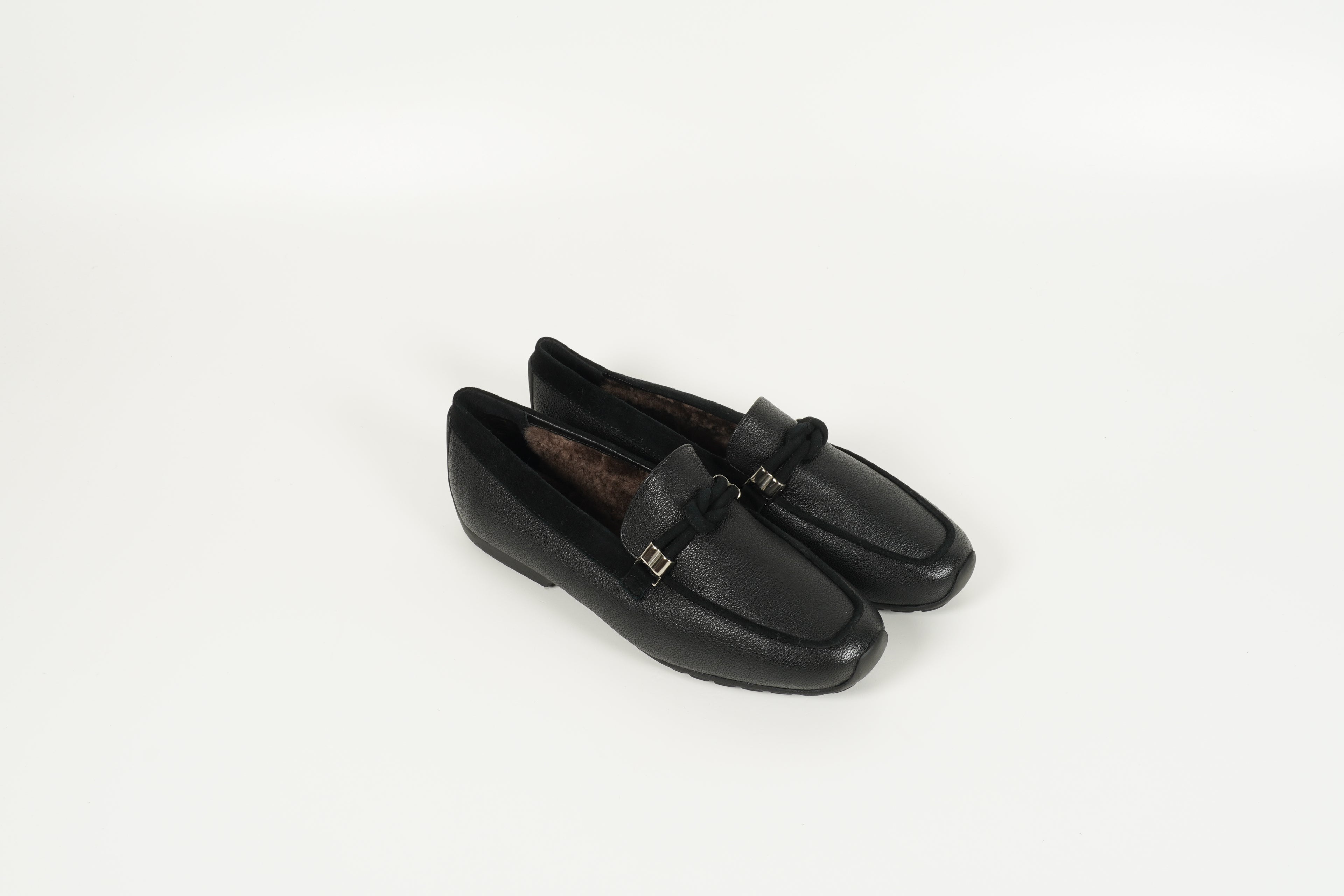 Moccasin gefüttert Schwarz