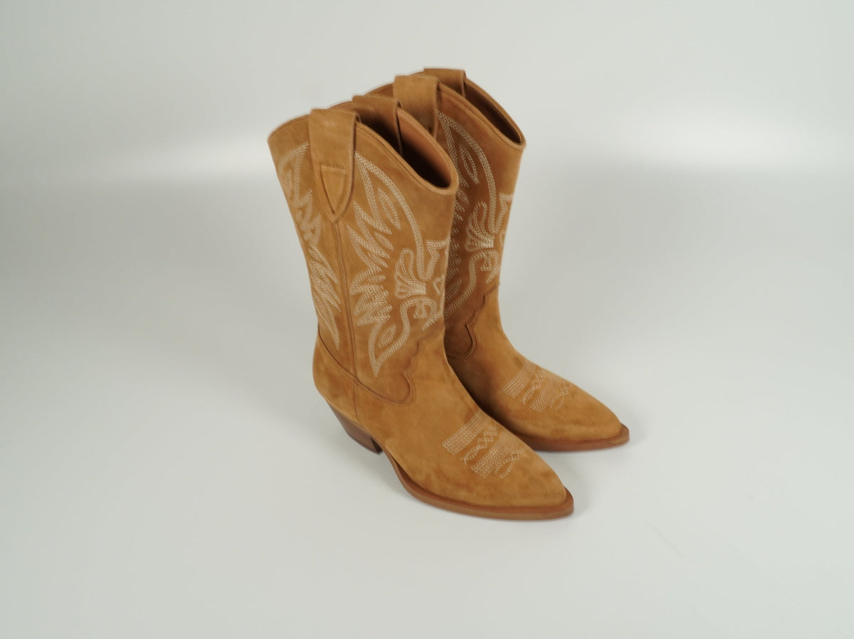 Beige Western Boots