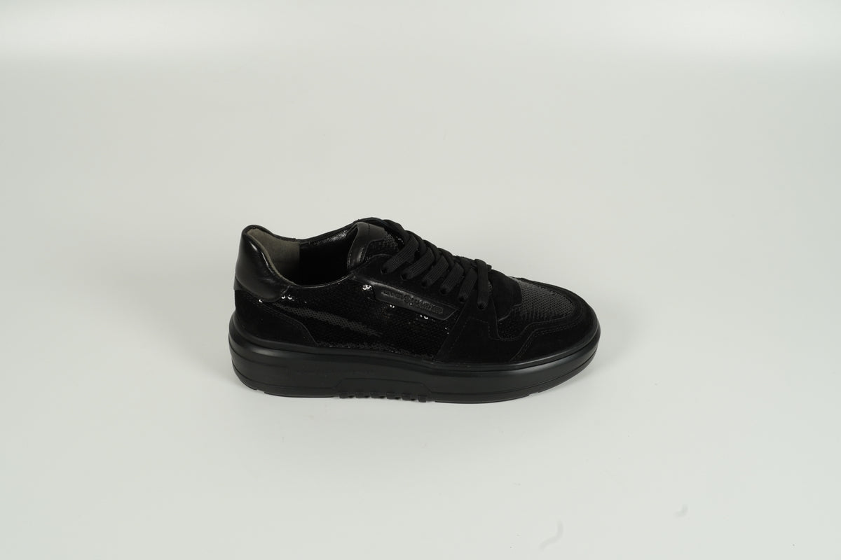 Baskets paillettes noires
