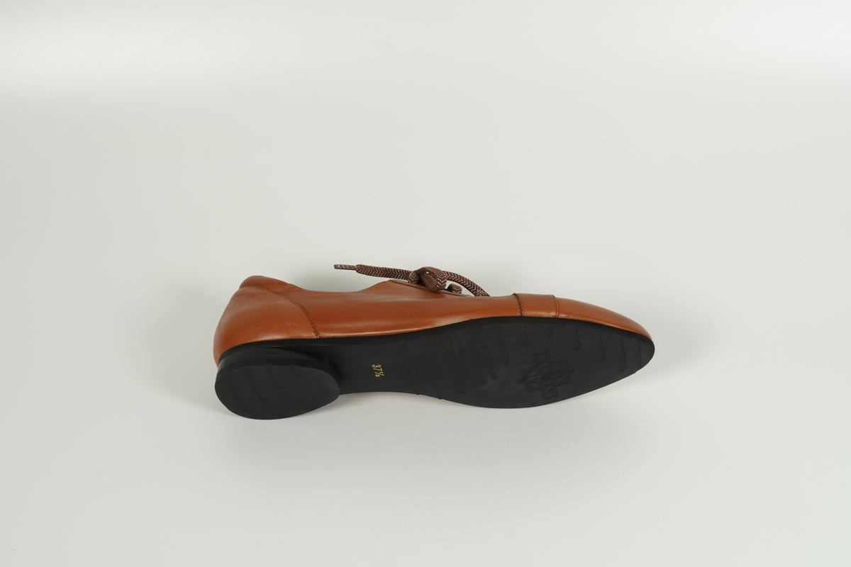 brown low shoe