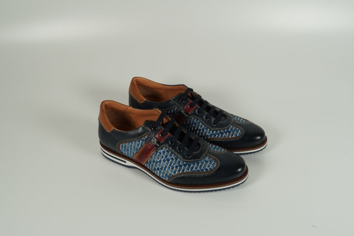 Schnürschuh Blau