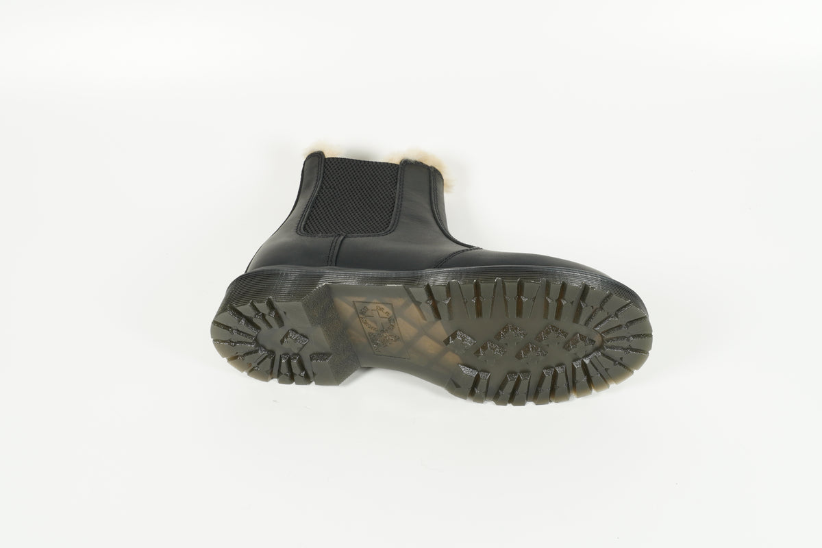 Stiefelette gefüttert Schwarz