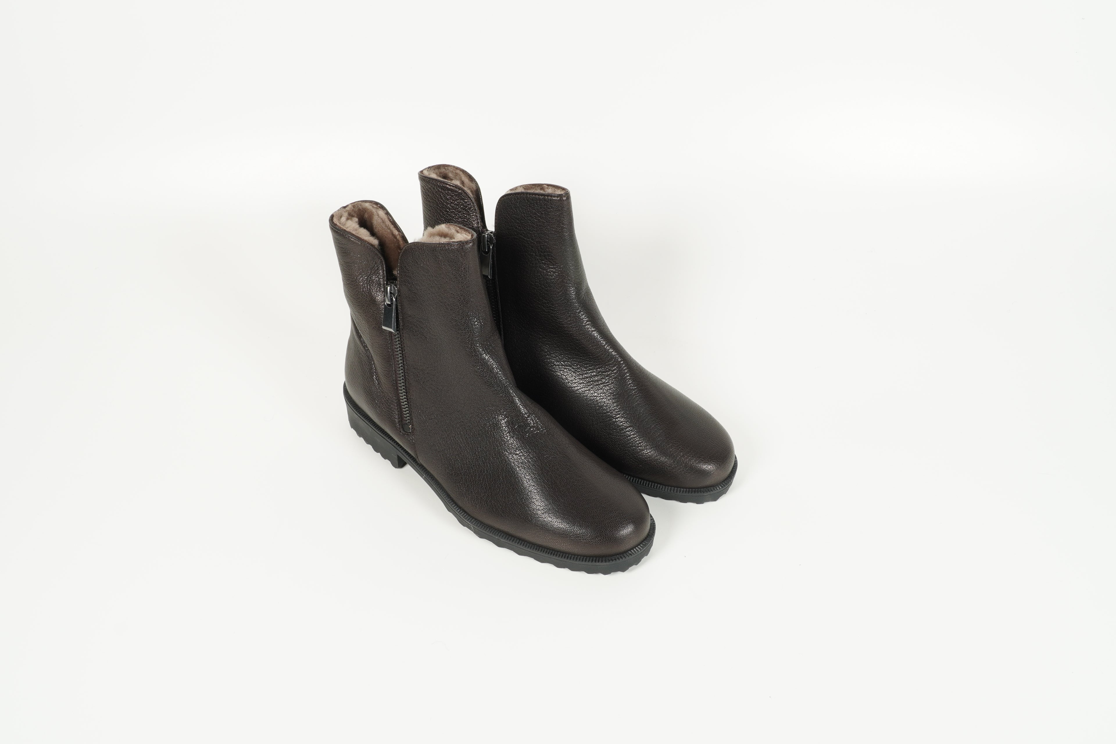 Stiefelette gefüttert Braun