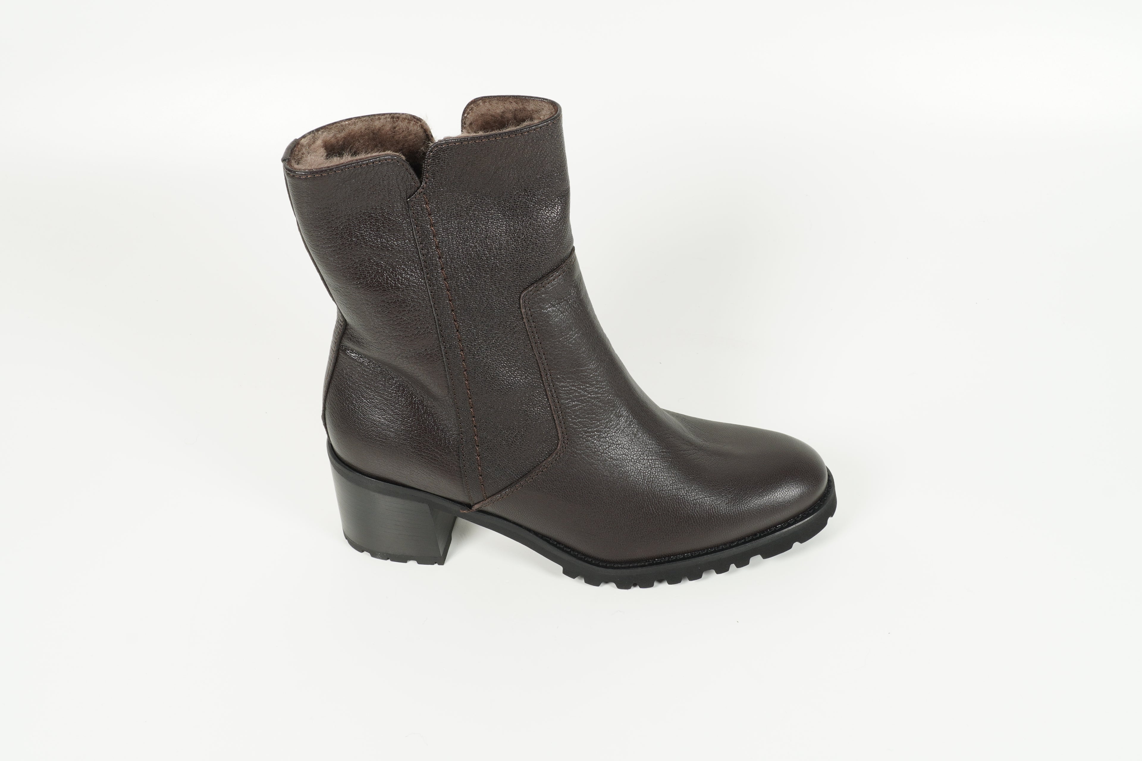 Stiefelette gefüttert Braun