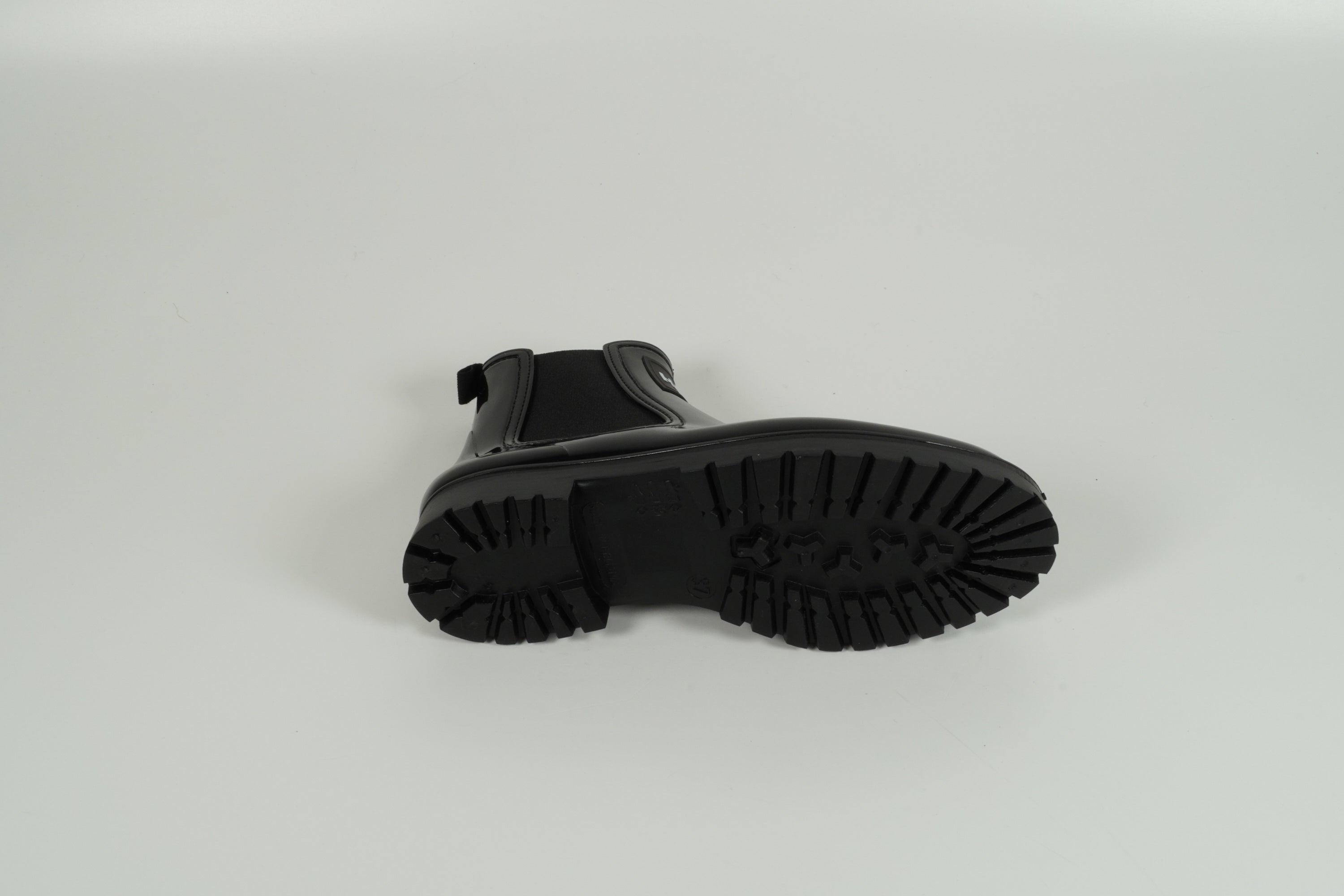 Black rubber boots