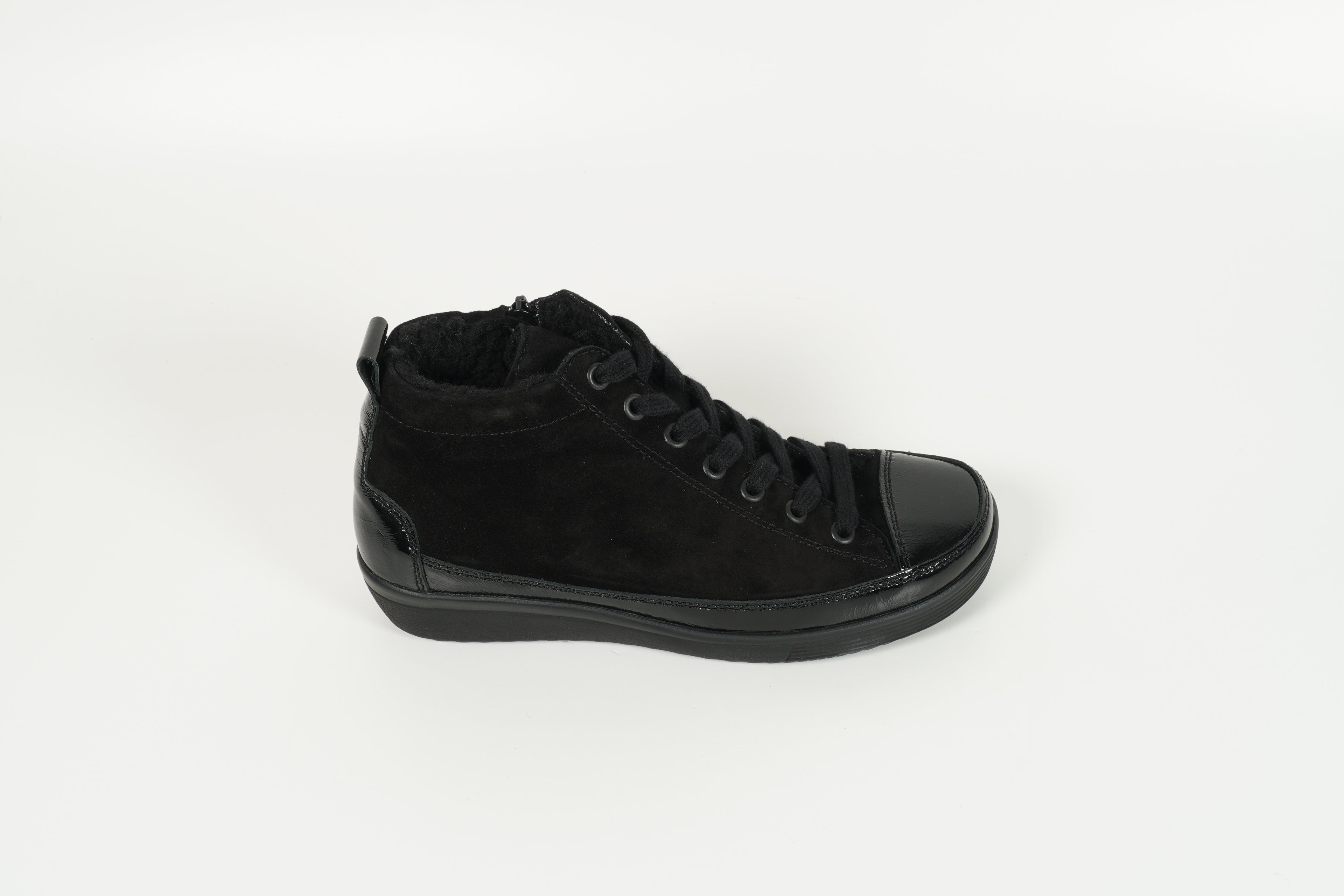 Stiefelette gefüttert Schwarz