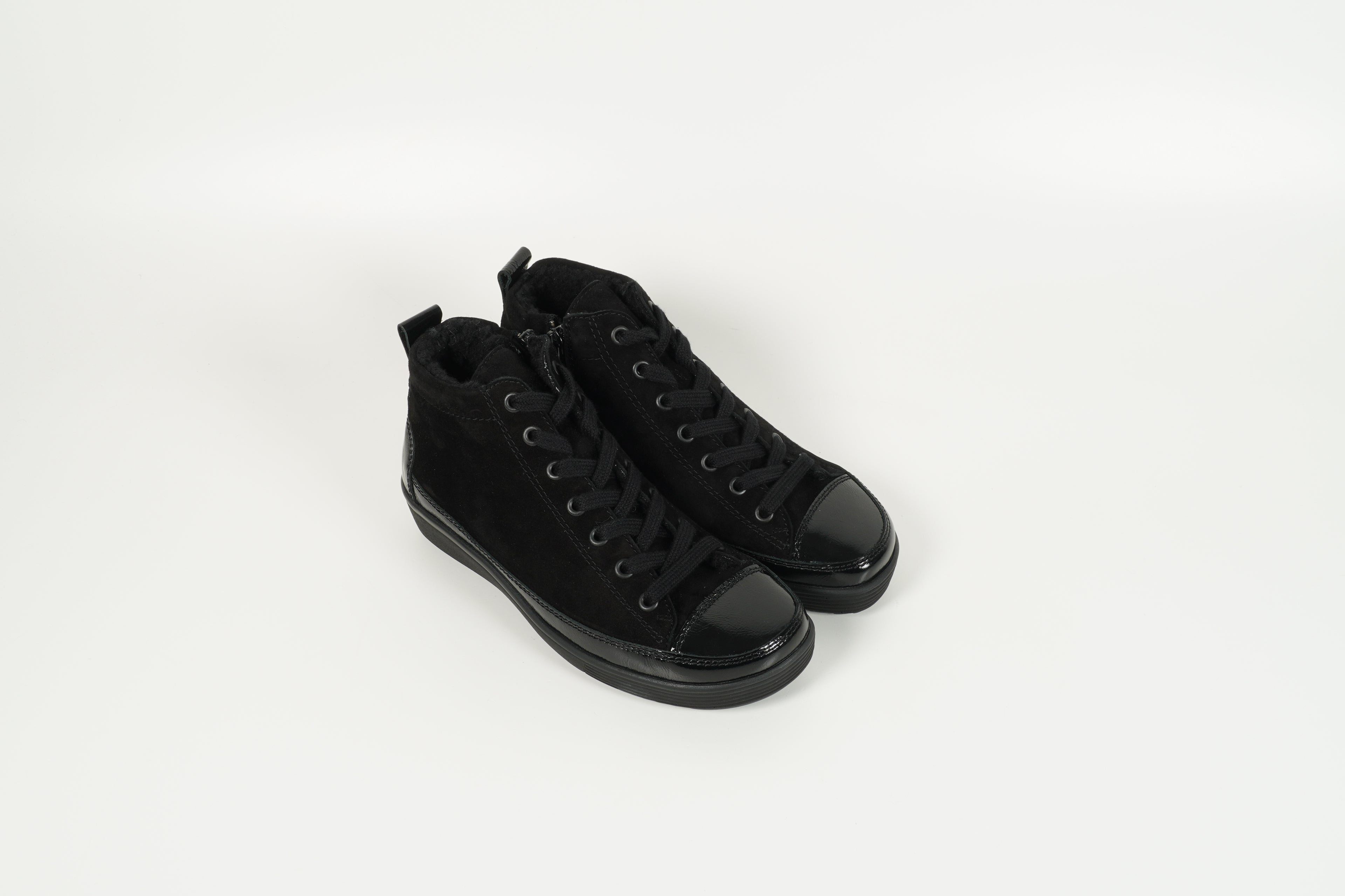 Stiefelette gefüttert Schwarz