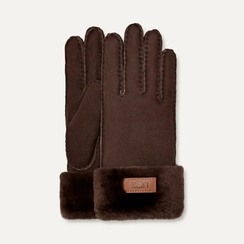 Handschuh mit Umschlagbündchen Braun