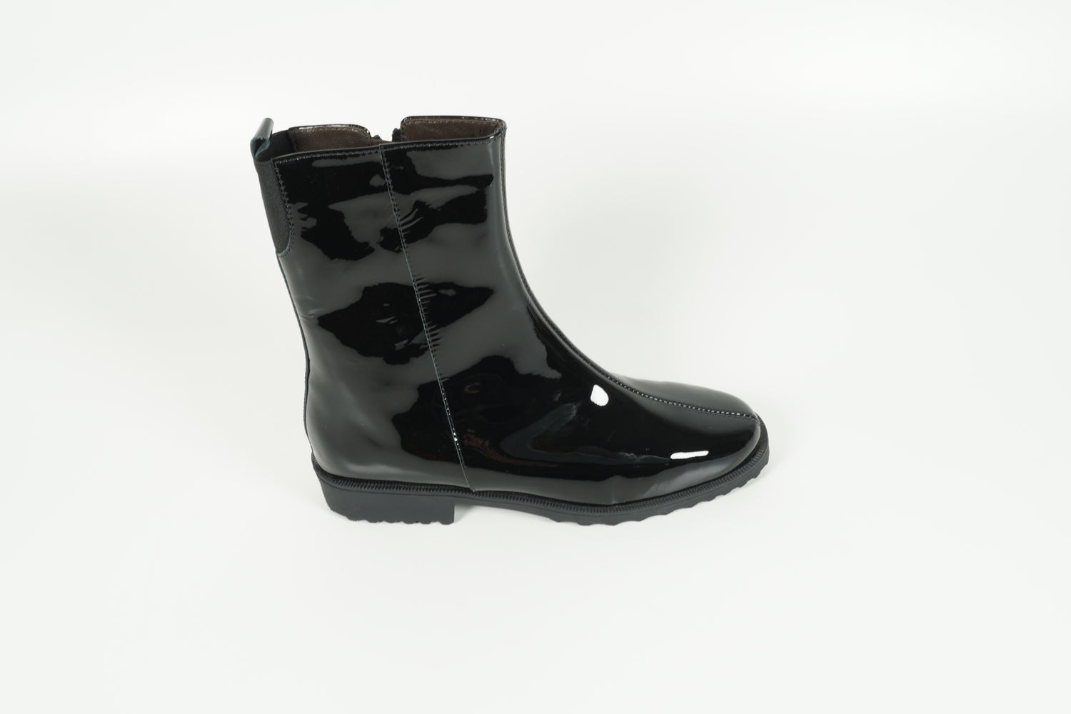 Stiefelette gefüttert Schwarz