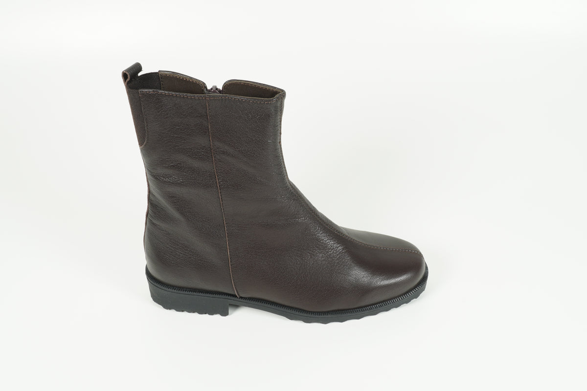 Bottines doublées marron