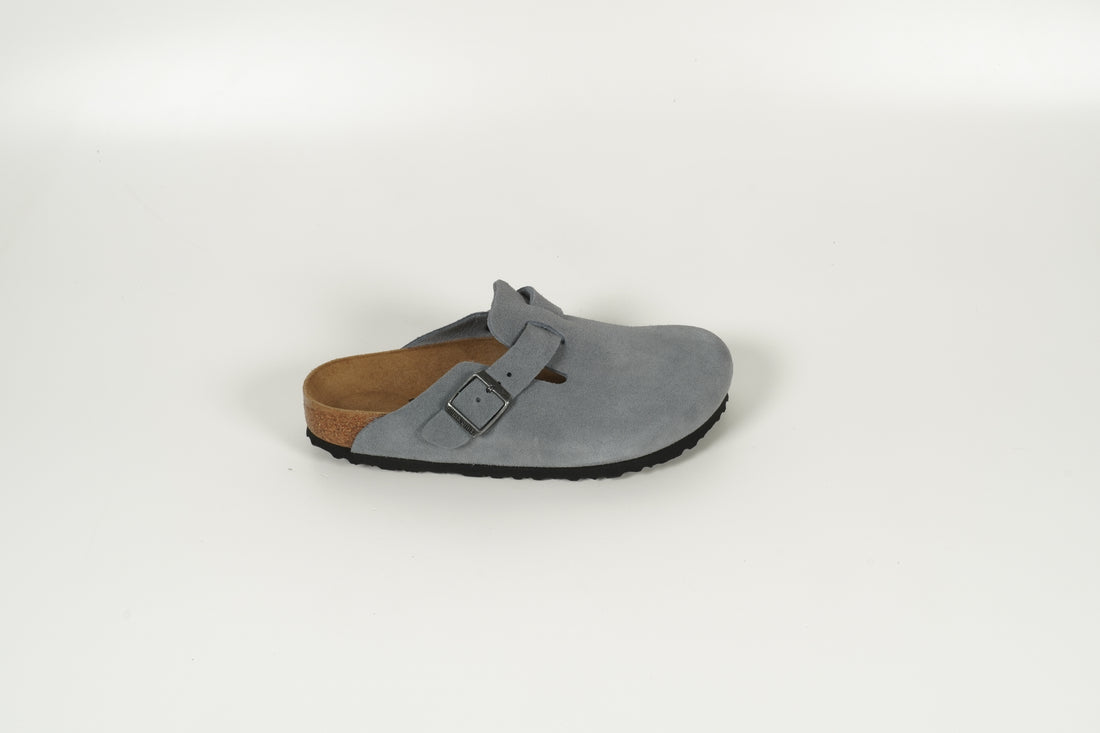 Hausschuh Boston Blau