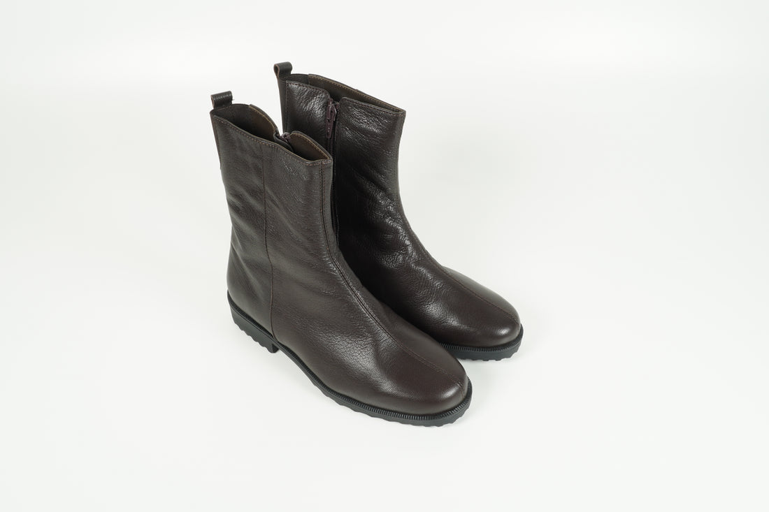 Stiefelette gefüttert Braun