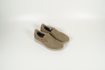 beige slip-on shoe