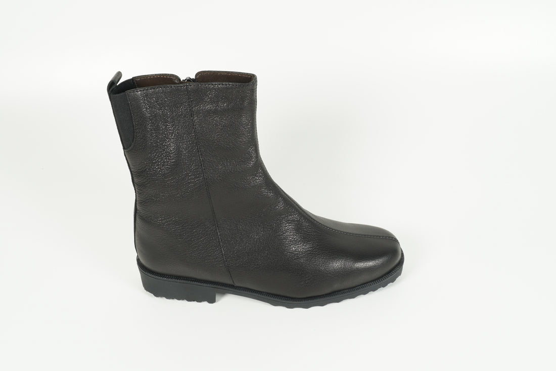 Stiefelette gefüttert Schwarz