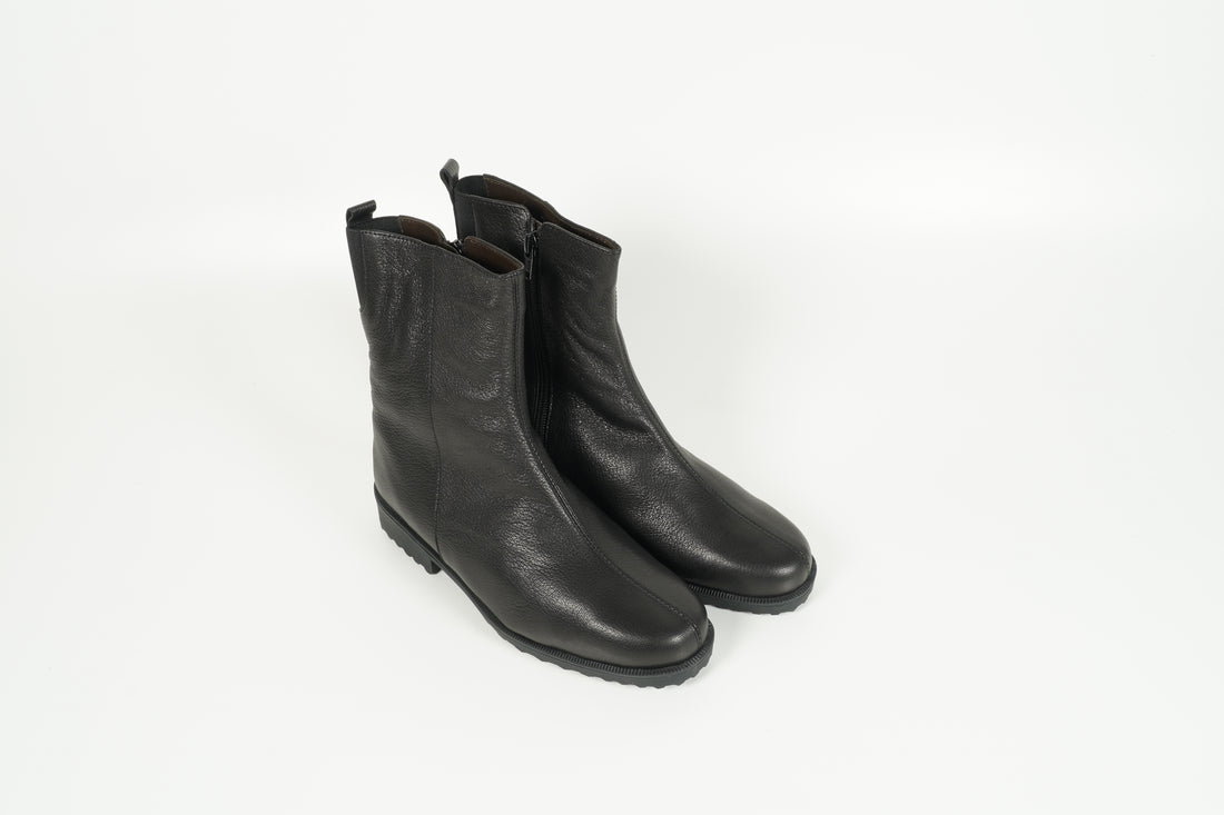 Stiefelette gefüttert Schwarz