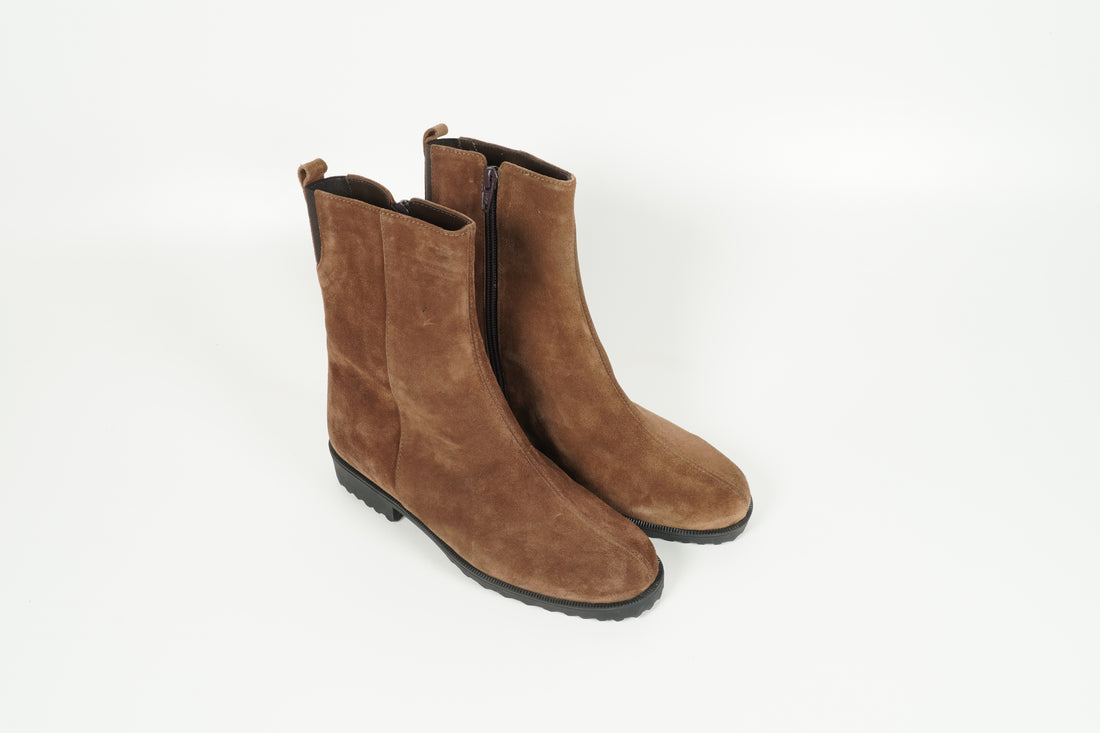 Stiefelette gefüttert Braun