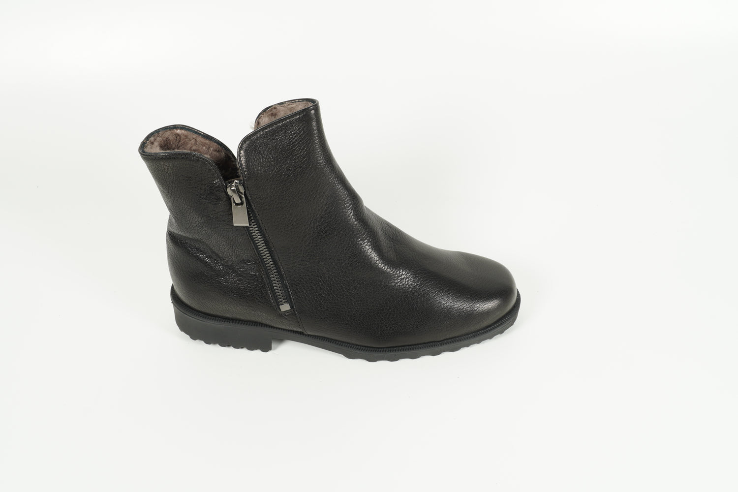 Stiefelette gefüttert Schwarz