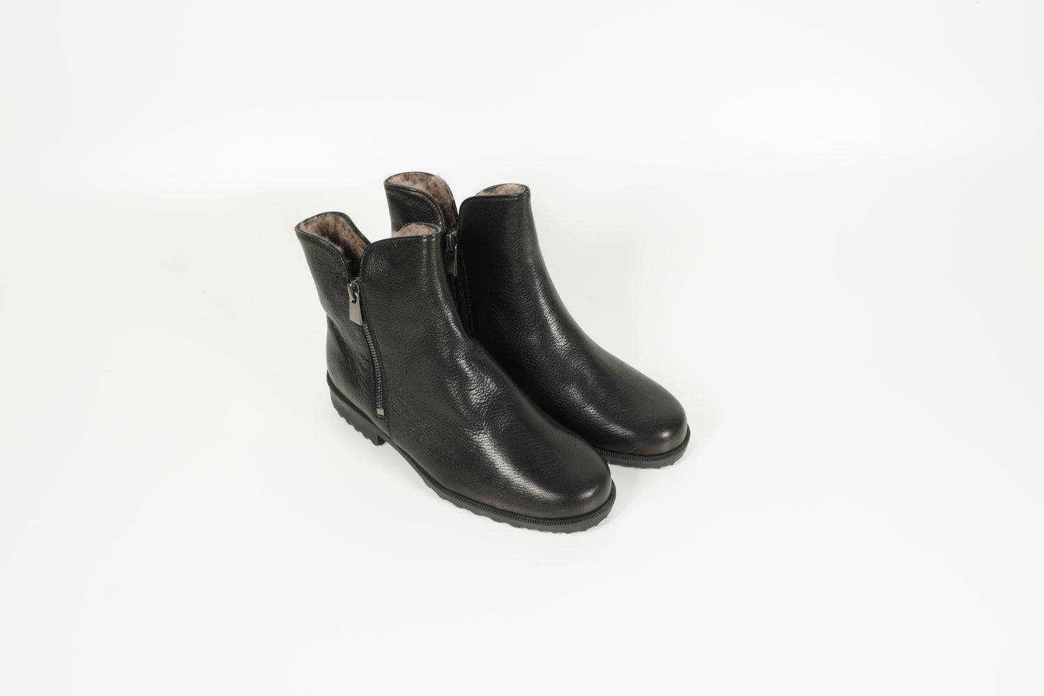 Stiefelette gefüttert Schwarz