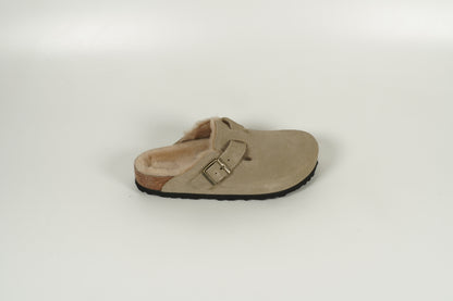 Hausschuh Boston gefüttert Beige