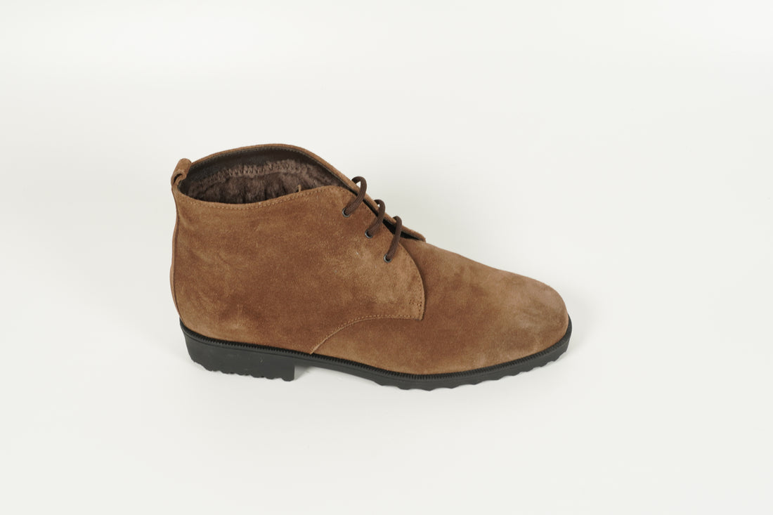 Bottines doublées marron