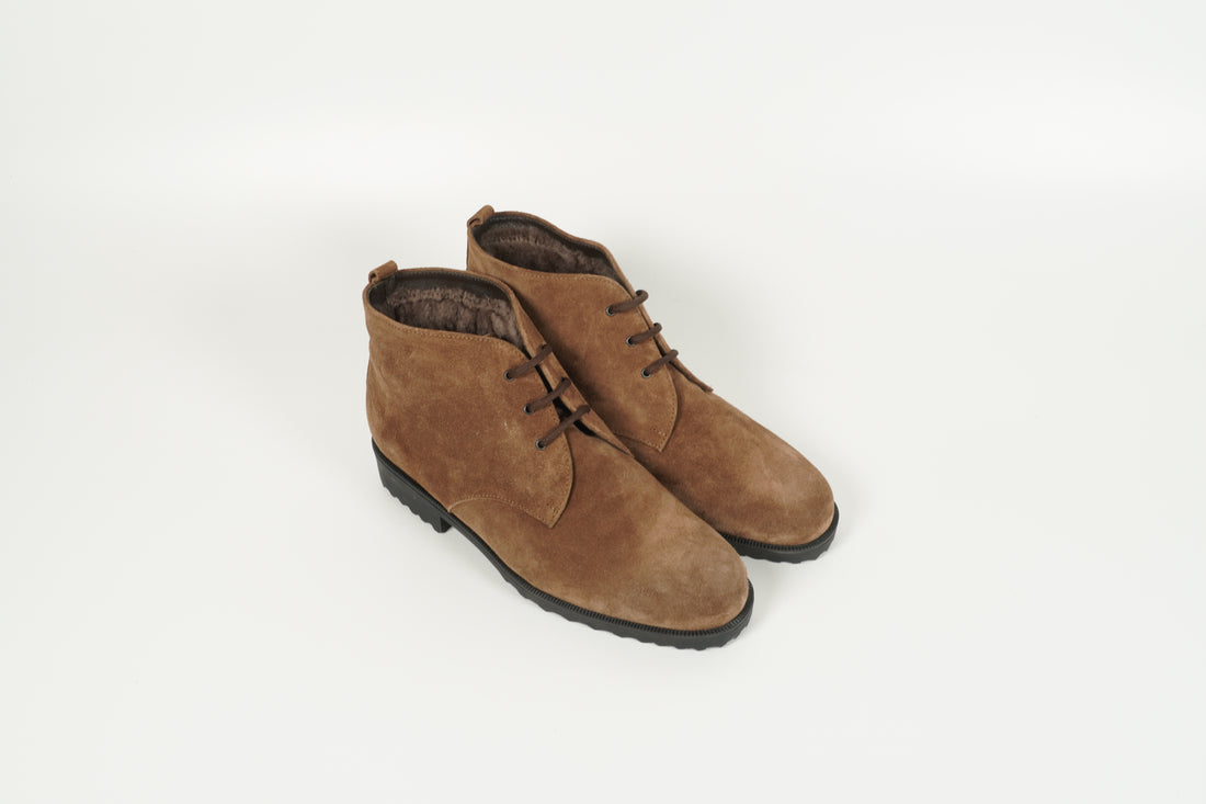 Bottines doublées marron