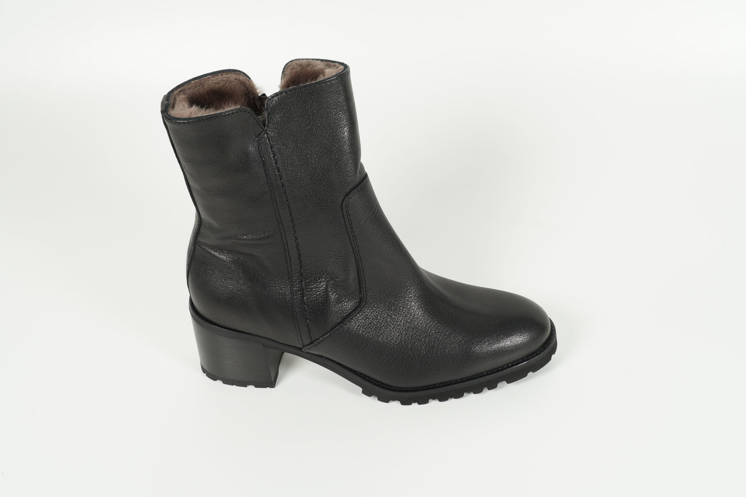 Stiefelette gefüttert Schwarz