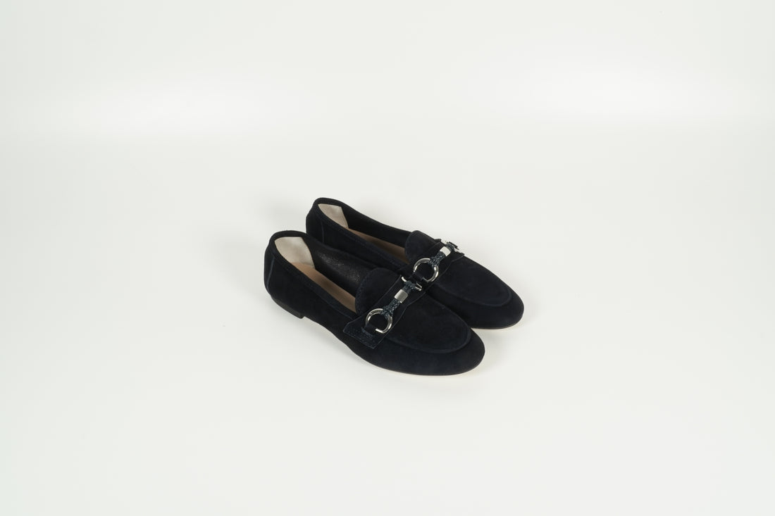 Moccasin Blau
