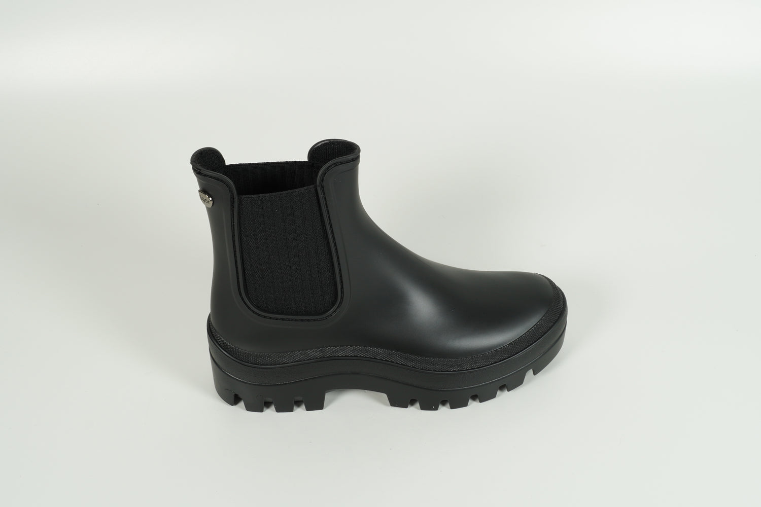 Black rubber boots