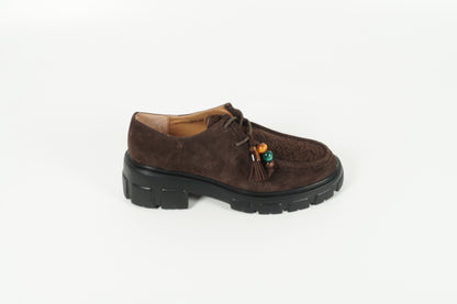 Schnürschuh Braun