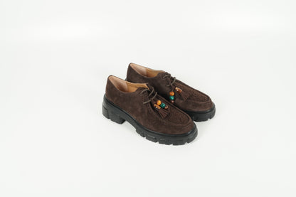 Schnürschuh Braun