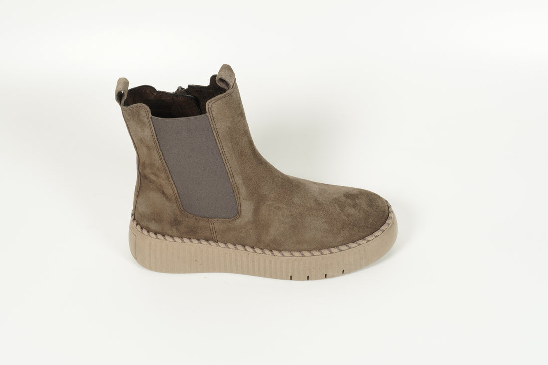 Stiefelette Grau
