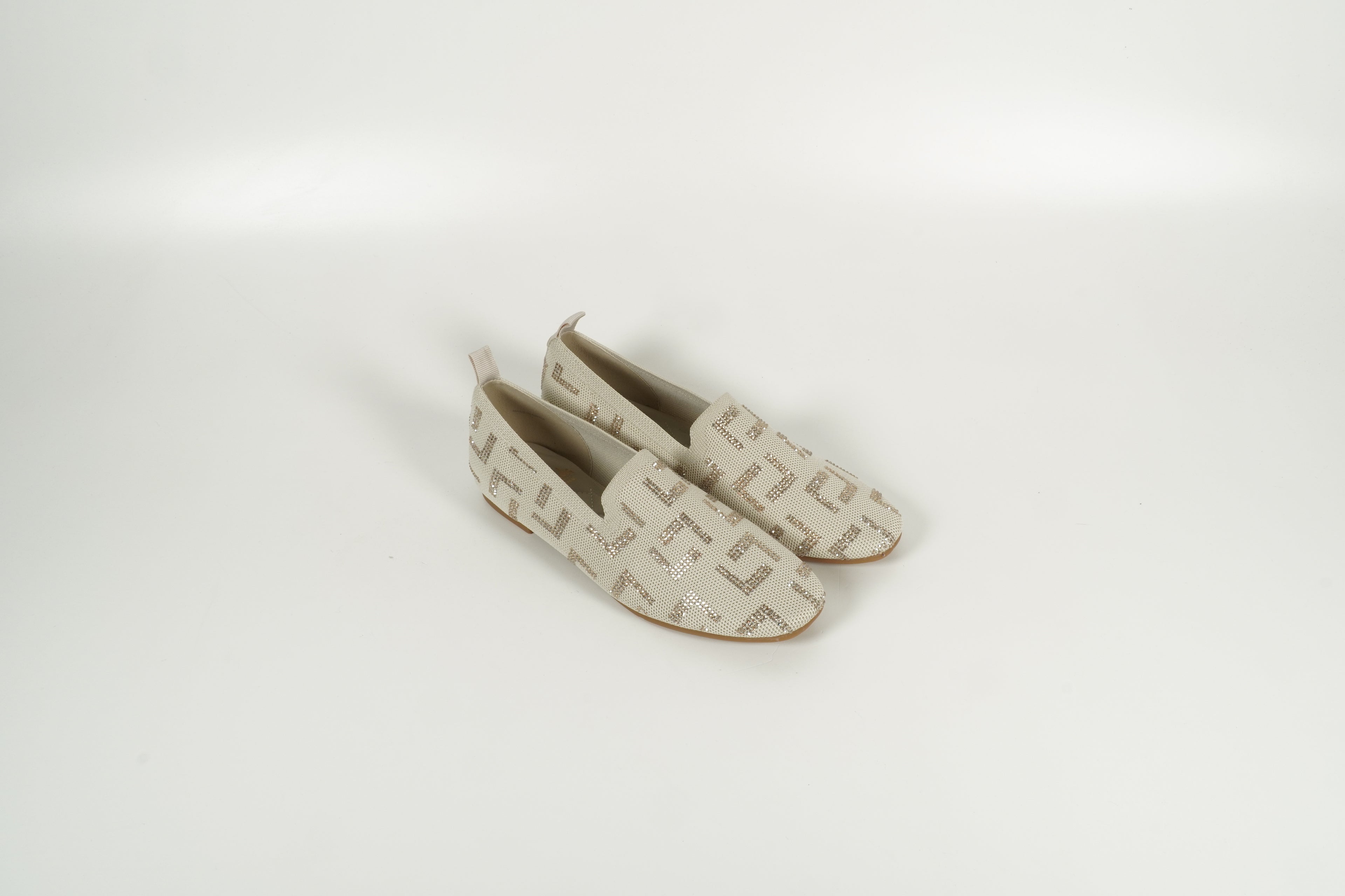 beige slip-on shoe