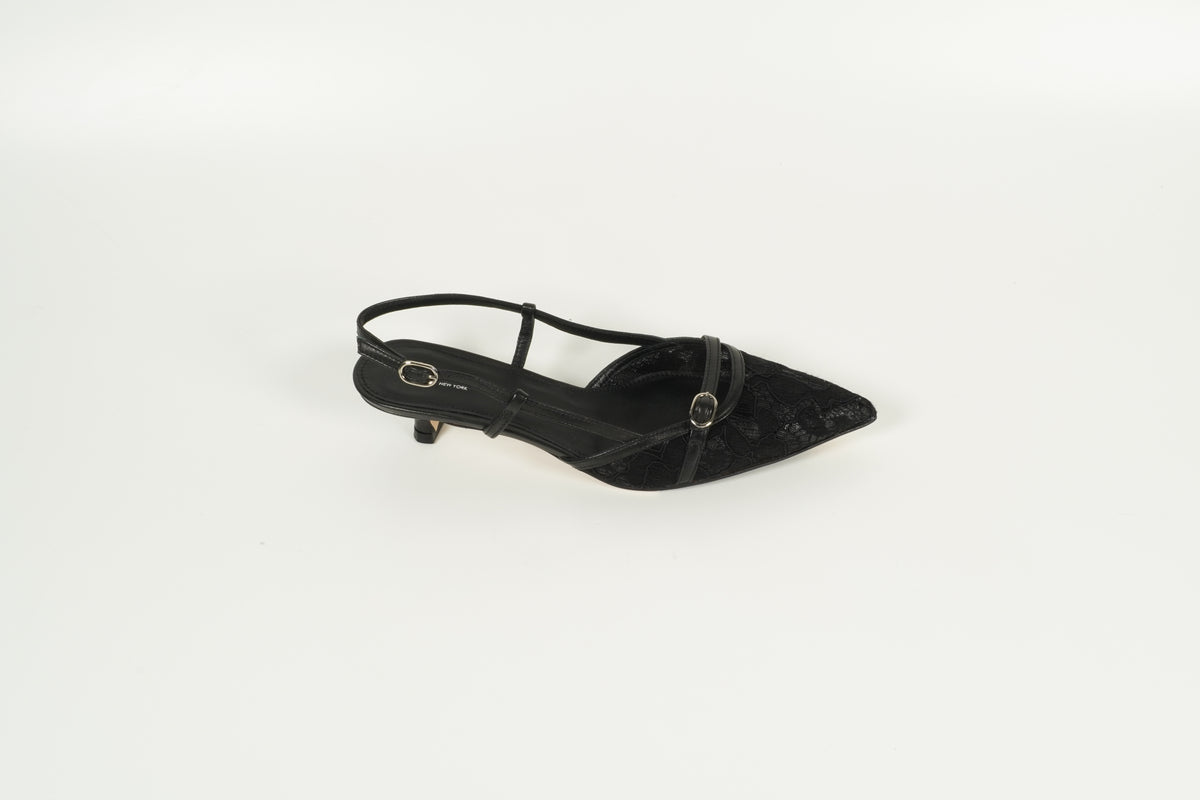 Sling pumps black
